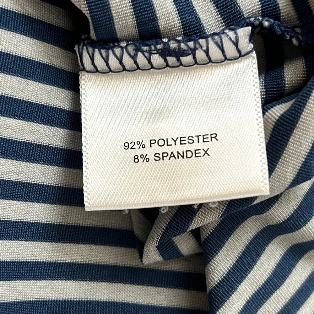 Peter Millar Summer Comfort Blue and Grey Striped Polo Size M - Picture 7 of 9